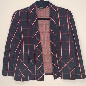 Ann Taylor Plaid Open Cardigan